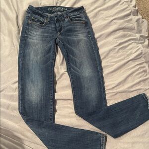 American Eagle Outfitters Women's Dark Blue Skinny Jeans